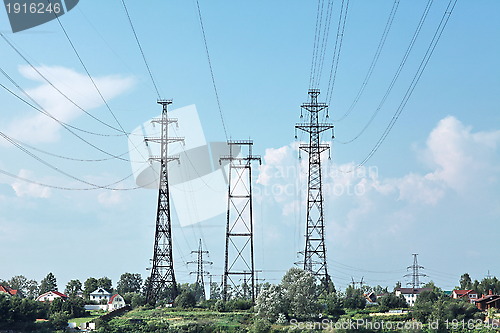 Image of electricity pylon power line