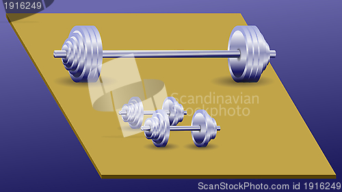 Image of dumbbells