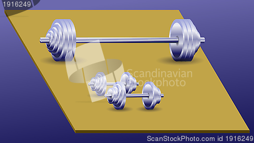 Image of dumbbells