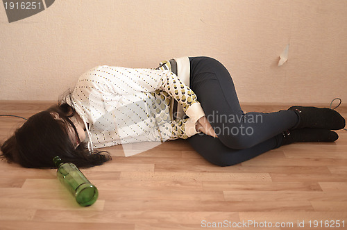 Image of drunk woman