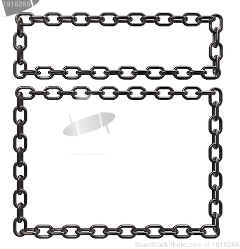 Image of metal chains frame