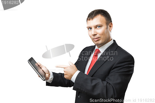 Image of Business Man with Tablet PC