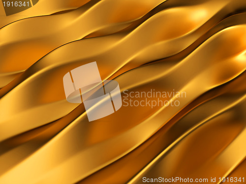 Image of Golden abstract waves pattern