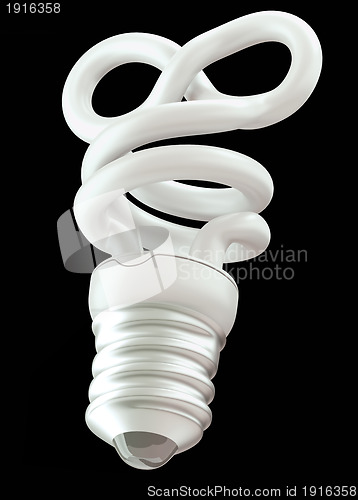 Image of infinity or eternity symbol light bulb isolated