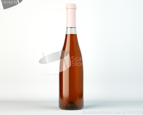 Image of Corked bottle of white wine or brandy