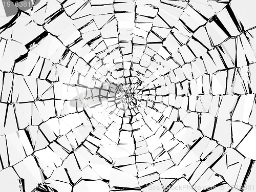 Image of Damage and wreck: abstract broken glass pattern