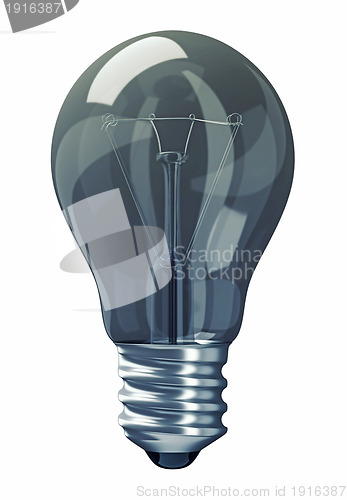 Image of Great Idea: obsolete light bulb isolated on white