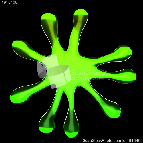 Image of Green fluid splash also like a microbe