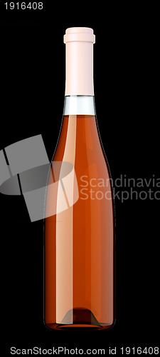 Image of Corked bottle of brandy or cognac isolated 