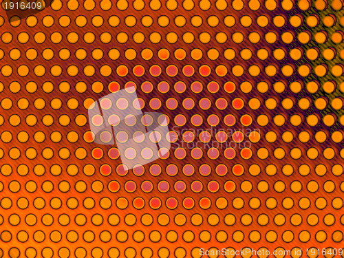 Image of Golden metallic pattern with holes