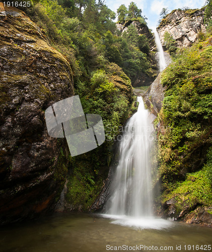 Image of Waterfall in Himalayas: Nature landscape