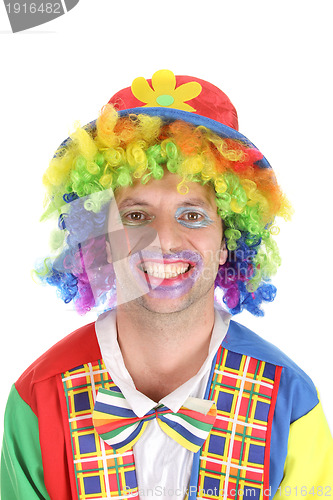 Image of happy crazy clown