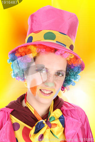 Image of Funny clown, child, girl