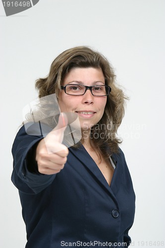 Image of sexy businesswoman with glasses