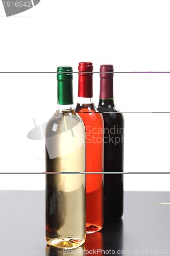 Image of Red, rose and white wine, drink photo