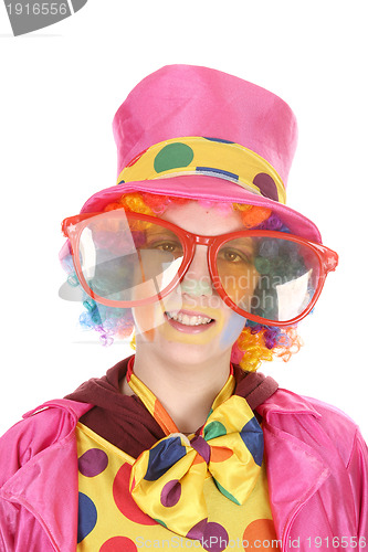 Image of Funny clown, child, girl