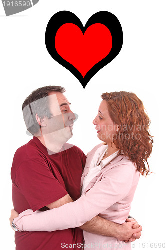 Image of middle age in love couple