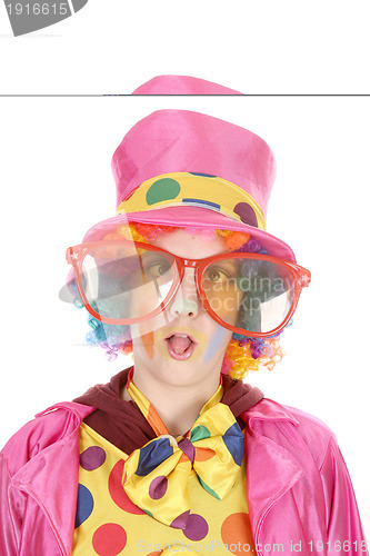 Image of Funny clown, child, girl