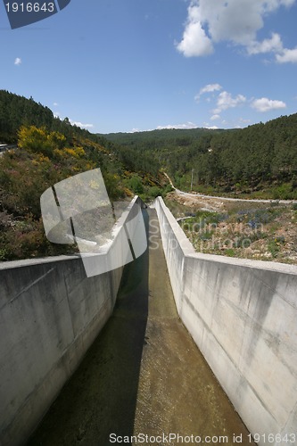 Image of nice barrage in Portugal, electricity & energy concept