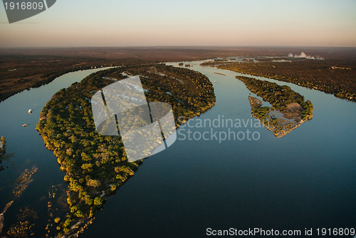 Image of Zambezi river from the air