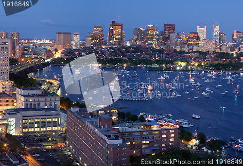 Image of Aerial view of Cambridge and Boston