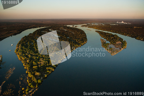 Image of Zambezi river from the air