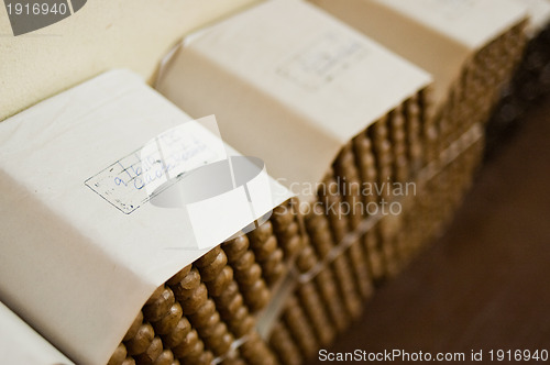 Image of Cigars stacked for sale