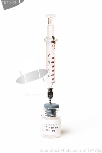 Image of medical syringe and pharmaceutical drug