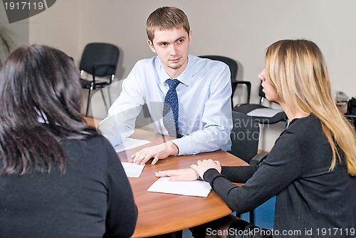 Image of business meeting in an office