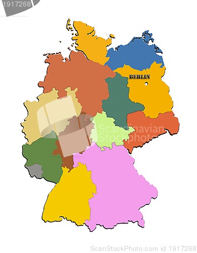 Image of The map of Germany