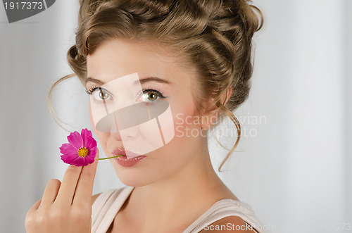 Image of beauty woman closeup portrait