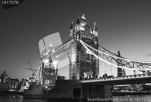 Image of Beautiful colors of Tower Bridge at Dusk - London