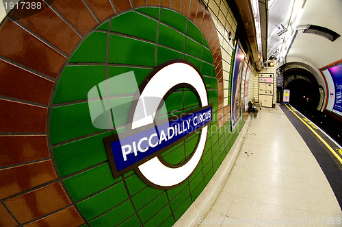 Image of LONDON - SEP 27: Underground Piccadilly Circus tube station in L