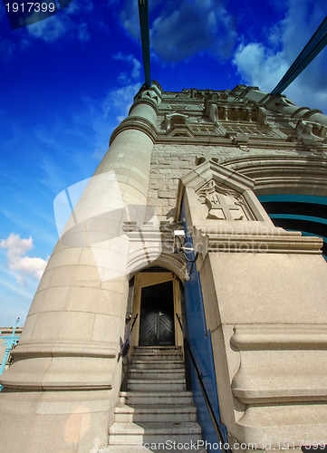 Image of Powerful structure of Tower Bridge in London