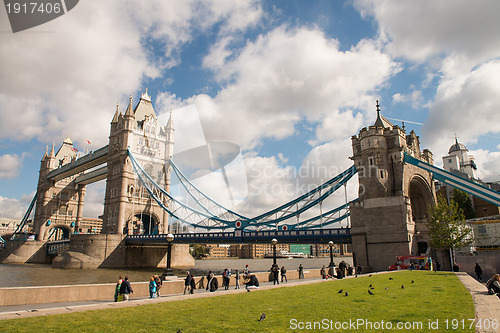 Image of Power and Magnificence of Tower Bridge Structure over river Tham