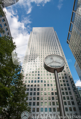 Image of Office Buildings and Skyscrapers in Canary Wharf, financial dist