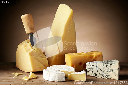 Image of Various types of cheese