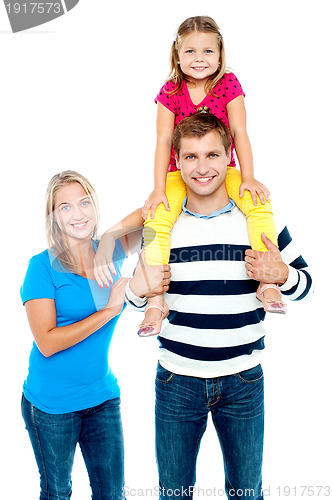 Image of Happy family. Studio shot