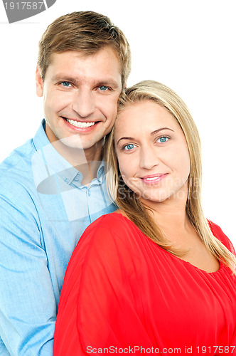 Image of Profile shot of an adorable young love couple