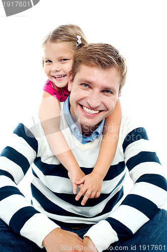 Image of Father and daughter having fun together