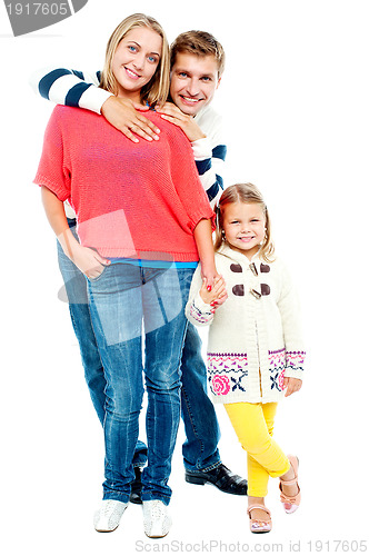 Image of Portrait of a young happy family