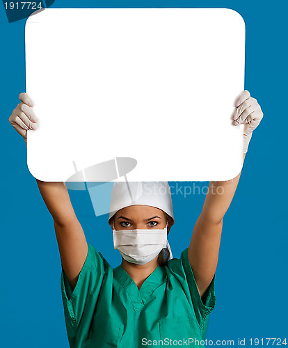 Image of Doctor with a Blank Board