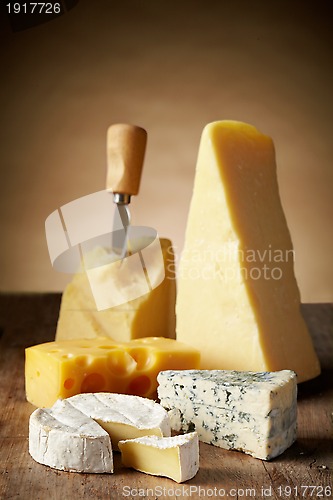 Image of Various types of cheese