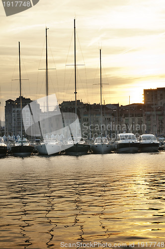 Image of Yachts moored in Cannes