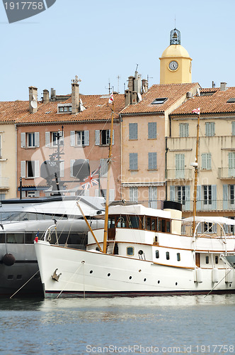 Image of Anchored Yacht in St. Tropez