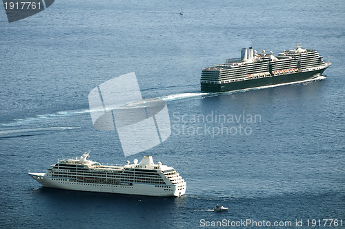 Image of Two big cruise ships