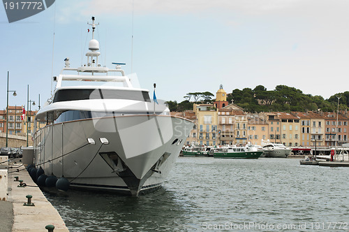 Image of Anchored Yacht in St. Tropez