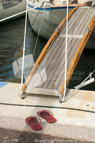 Image of Yacht boarding ladder