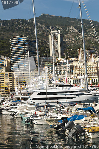 Image of Yachts moored in Monaco