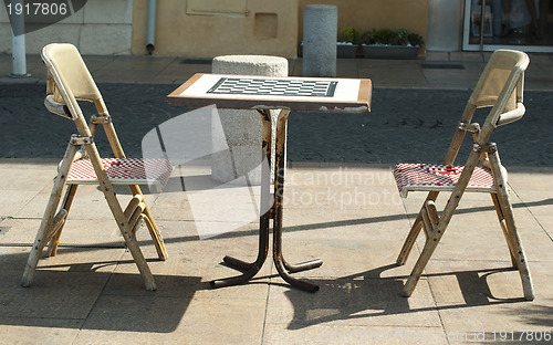 Image of Table and chairs for chess